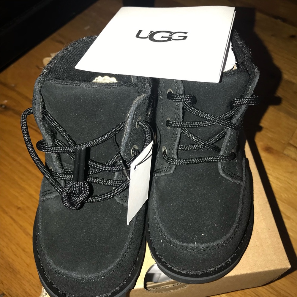 A black wool pair of Ugg’s